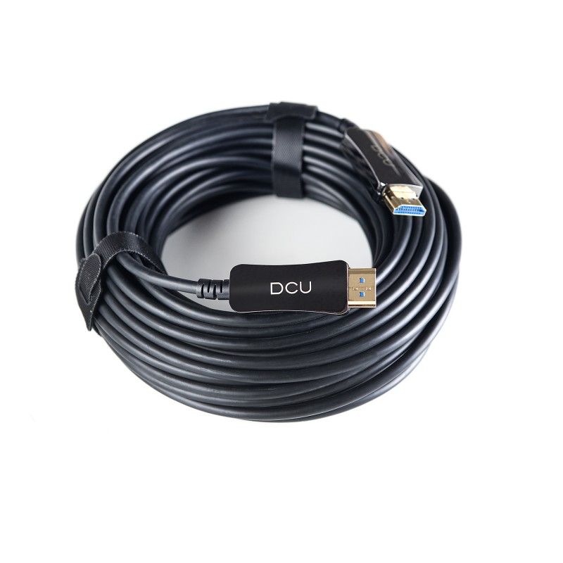 CABLE HDMI 2.0 ÓPTICO - HÍBRIDO M-M 4K@60Hz DCU NEGRO 60m