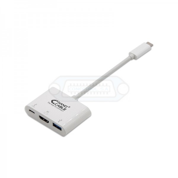 CONVERSOR VIDEO USB-C A HDMI 4K/ USB 3.0/ USB-C 15CMS.
