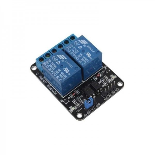 MÓDULO RELÉ 5VDC 2 CANALES 10A/250VAC