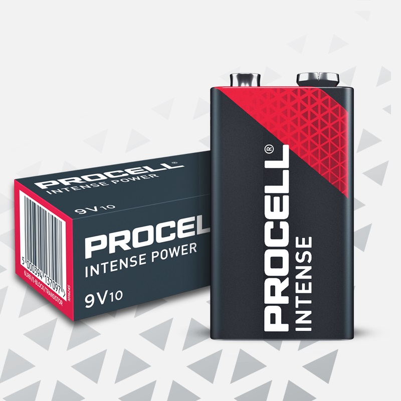 PILA INDUSTRIAL PROCELL 9V (6LR61) INTENSE CAJA 10U