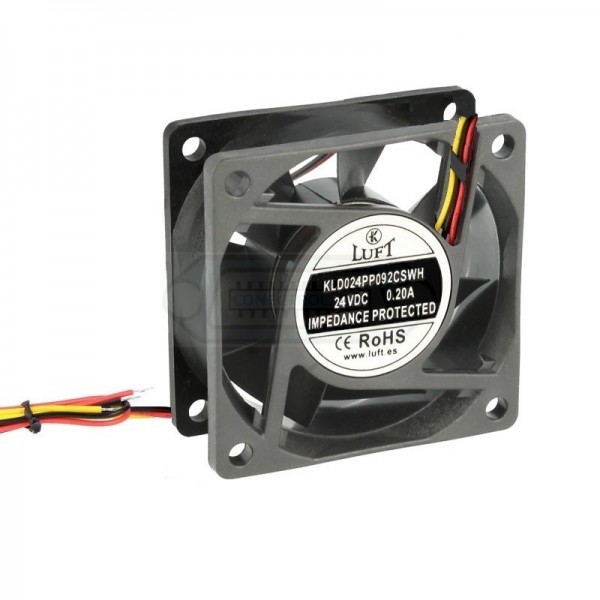 VENTILADOR AXIAL DC 24V LUFT 92x92x25mm SLIDING 3 HILOS