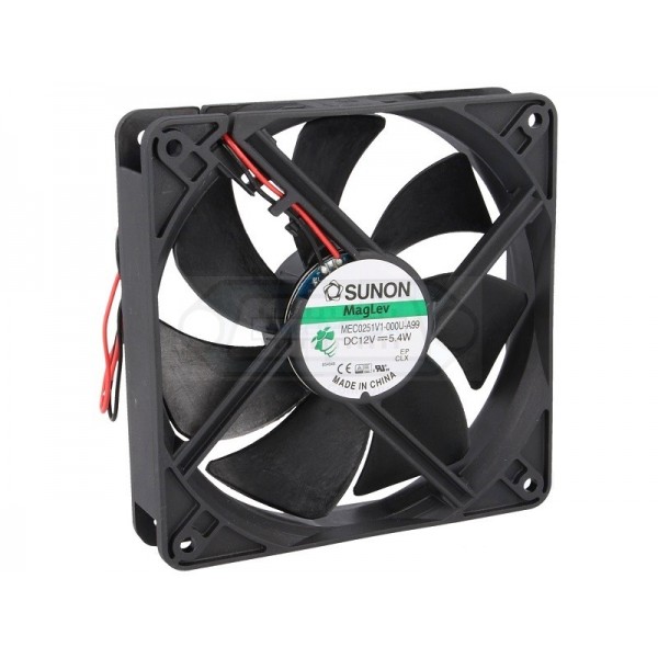 VENTILADOR AXIAL DC 12V SUNON 120x120x25mm 2 HILOS