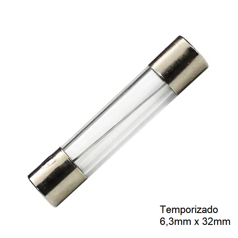 FUSIBLE CRISTAL Ø6.3 x 32mm LENTO 0.500A 250V HOMOLOGADO
