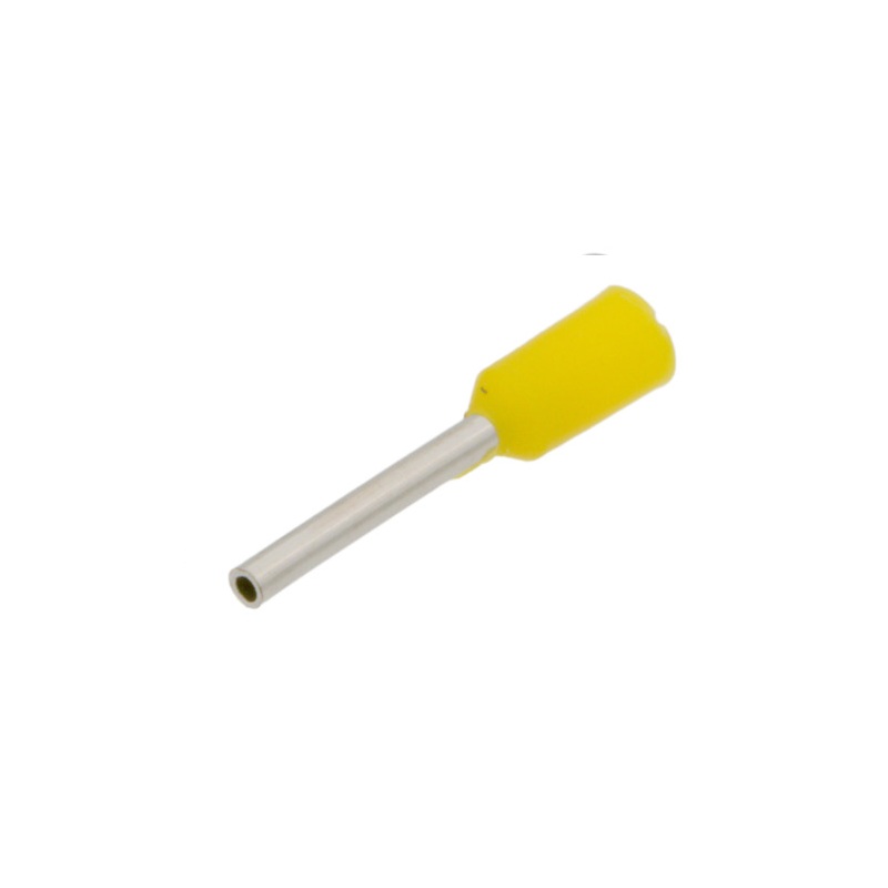 PUNTERA HUECA AISLADA Ø0.7mm 0.25mm² (AWG26) AMARILLO