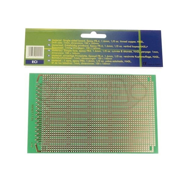 PLACA C.I. EUROCARD MODELO CI 100X160MM FR4