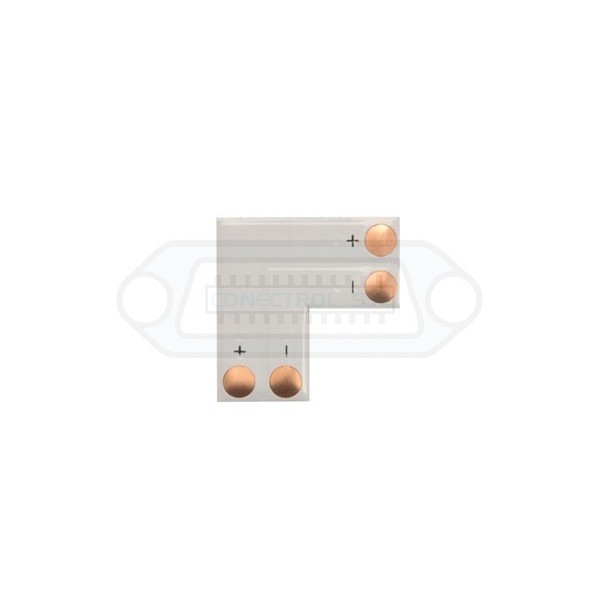 CONECTOR C.I. TIRAS LEDS FORMA "L" 10mm 2C.