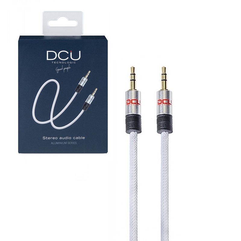 CABLE JACK 3.5mm MACHO - MACHO ESTÉREO DCU BLANCO 1m