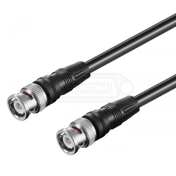 CABLE BNC COAXIAL RG59 M-M NEGRO 3m