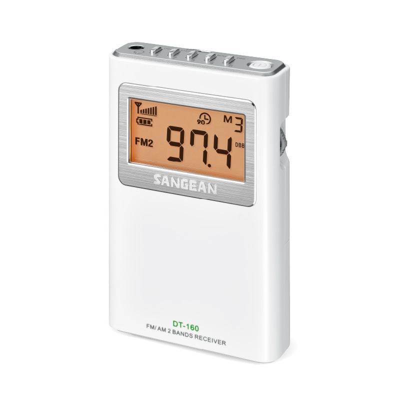 RADIO DIGITAL BOLSILLO FM/AM SANGEAN POCKET 160  BLANCO