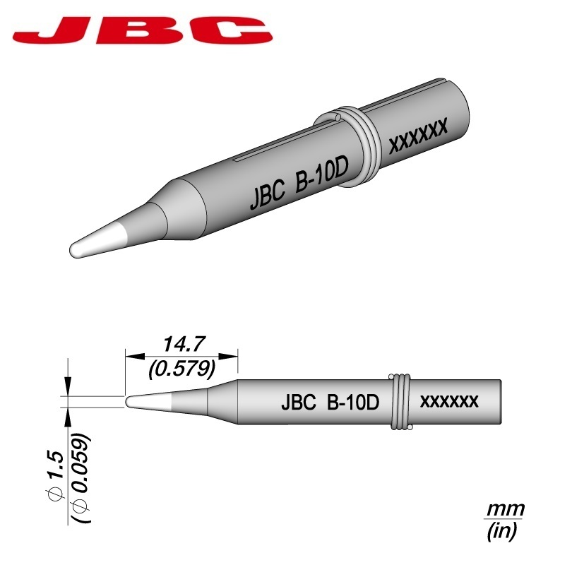 PUNTA SOLDADURA JBC B-10D Ø1.5mm