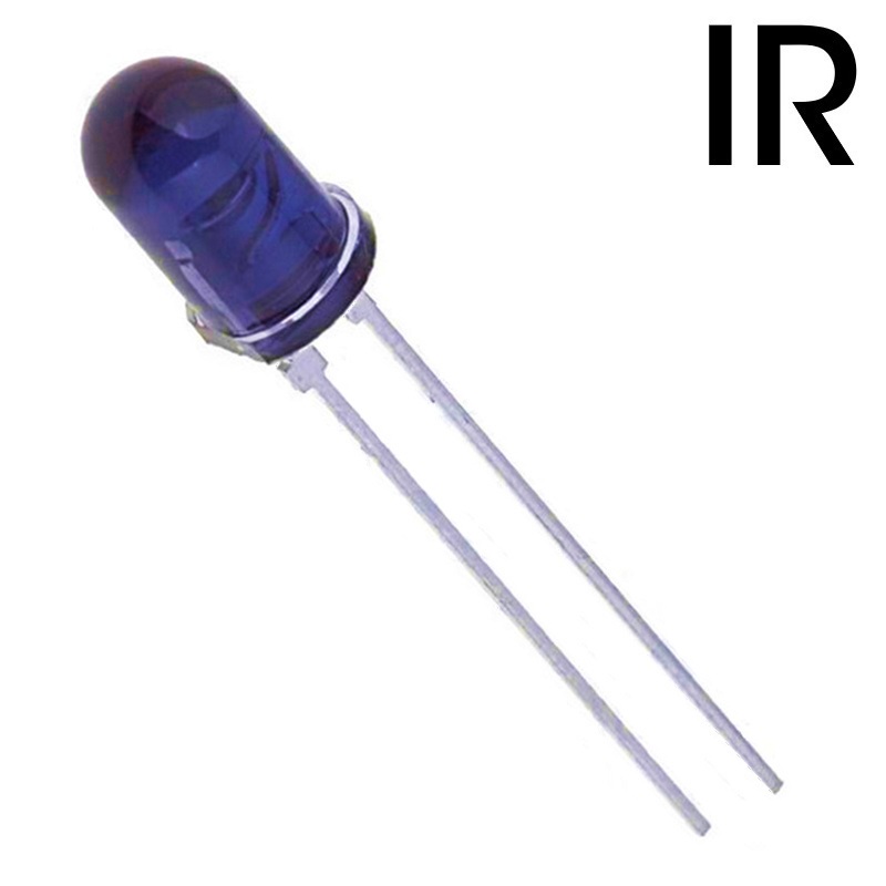 DIODO LED IR Ø5mm EMISOR INFRARROJOS 950nm 13mW 44º
