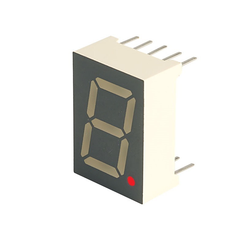 DISPLAY LED 7 SEGMENTOS 1 DIGITO/13.2mm ÁNODO C. PCB ROJO