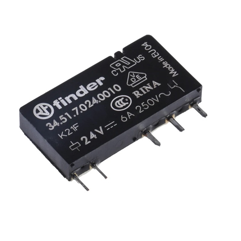 RELÉ ULTRA SLIM FINDER 34.51 DC 24V 6A/250VAC (1Co) PCB