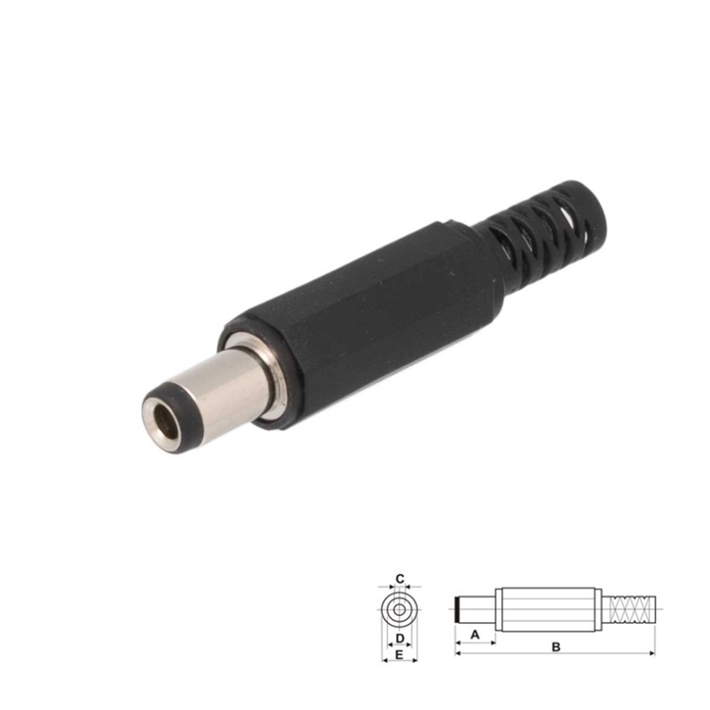 CONECTOR JACK DC HEMBRA AÉREO Ø3.1 x Ø6.3 x 9.0mm