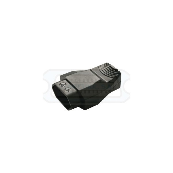CONECTOR EUROPLUG HEMBRA Ø4MM. 10A NEGRO