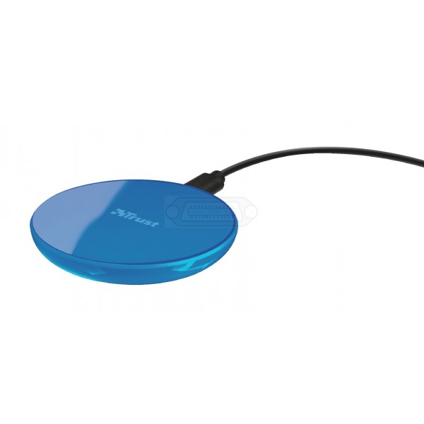 CARGADOR INALÁMBRICO QI TRUST EN AZUL