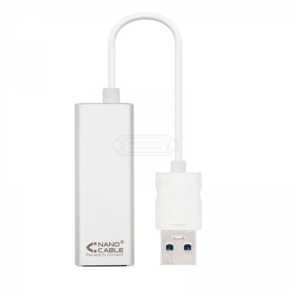 ADAPTADOR USB-A 3.0 - ETHERNET GIGABIT  GRIS CABLE 0.15m