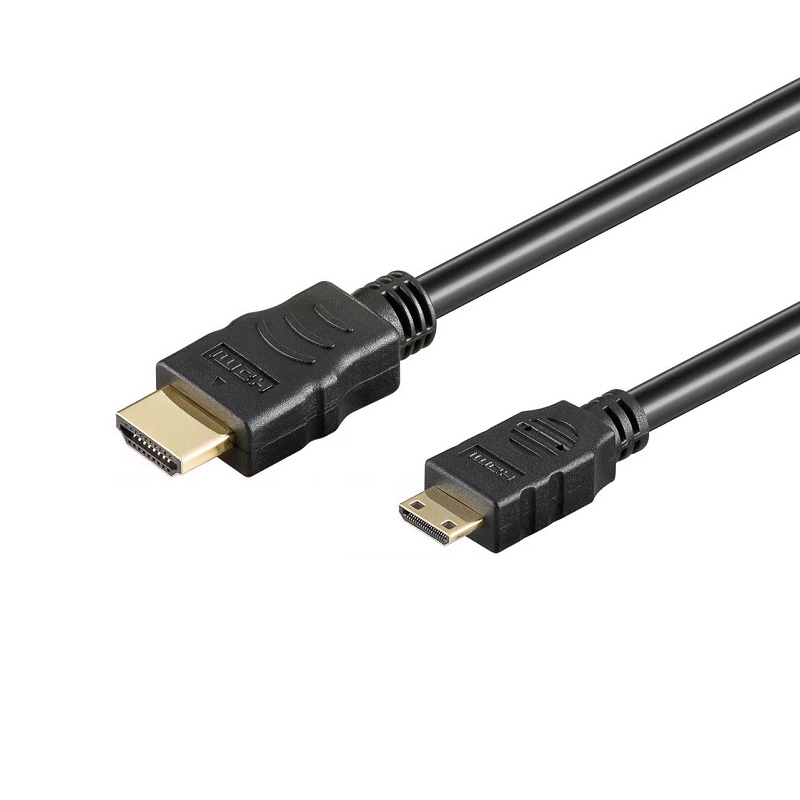 CABLE HDMI MACHO A MINI HDMI MACHO NEGRO 1.8m