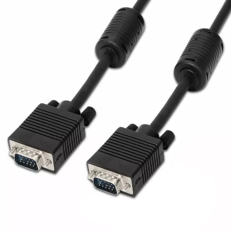 CABLE SVGA HDB15 M-M CON FERRITA NEGRO 1.8M
