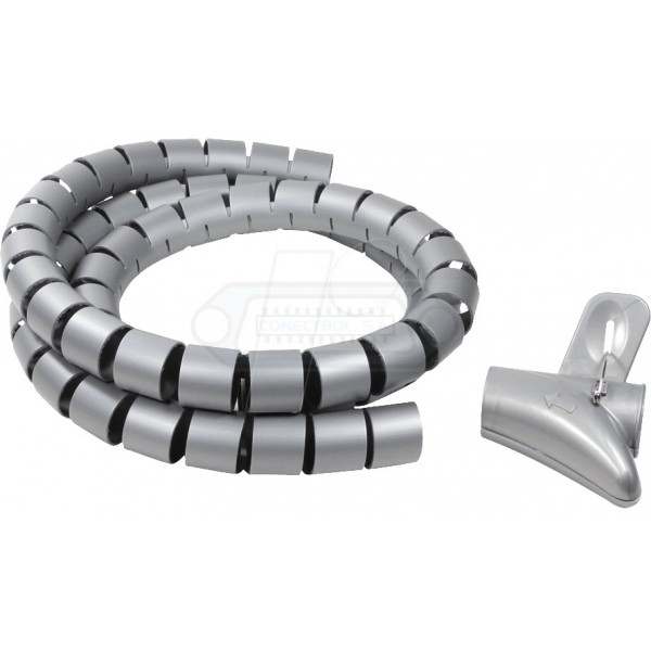 CUBRECABLES CON APLICADOR Ø28mm LOGILINK GRIS 1.5M
