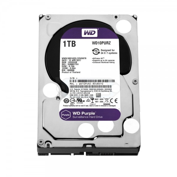 DISCO DURO S-ATA 1TB 3.5" WD PURPLE WD10PURZ