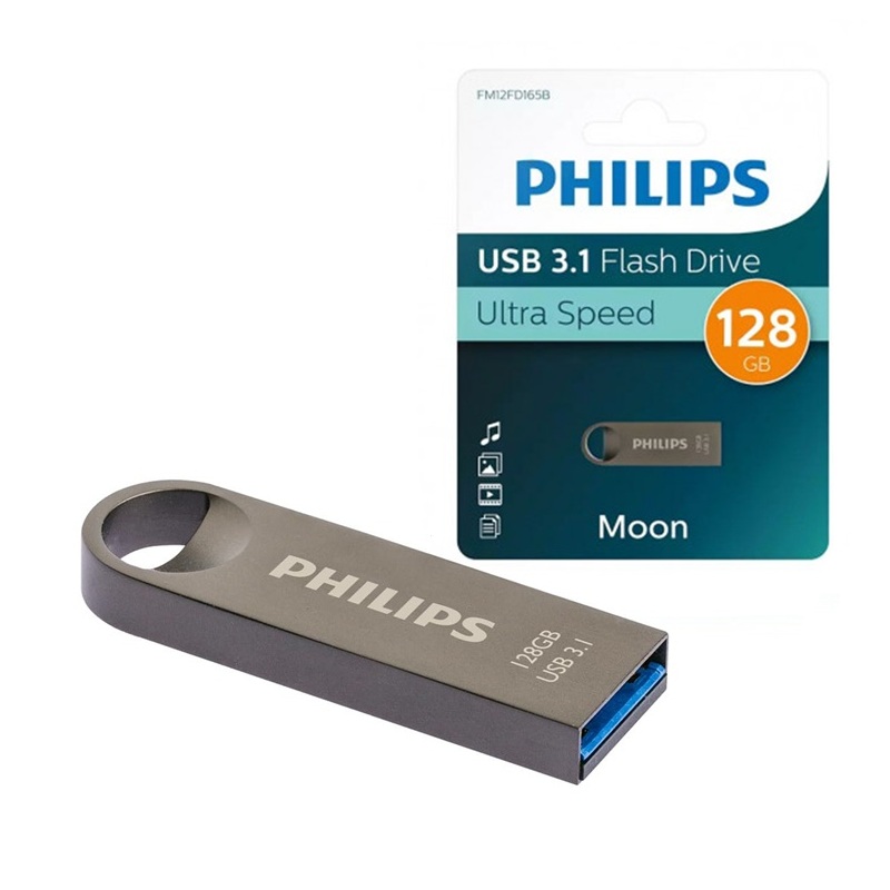 MEMORIA USB 3.1 128GB PHILIPS MOON SPACE GREY METAL