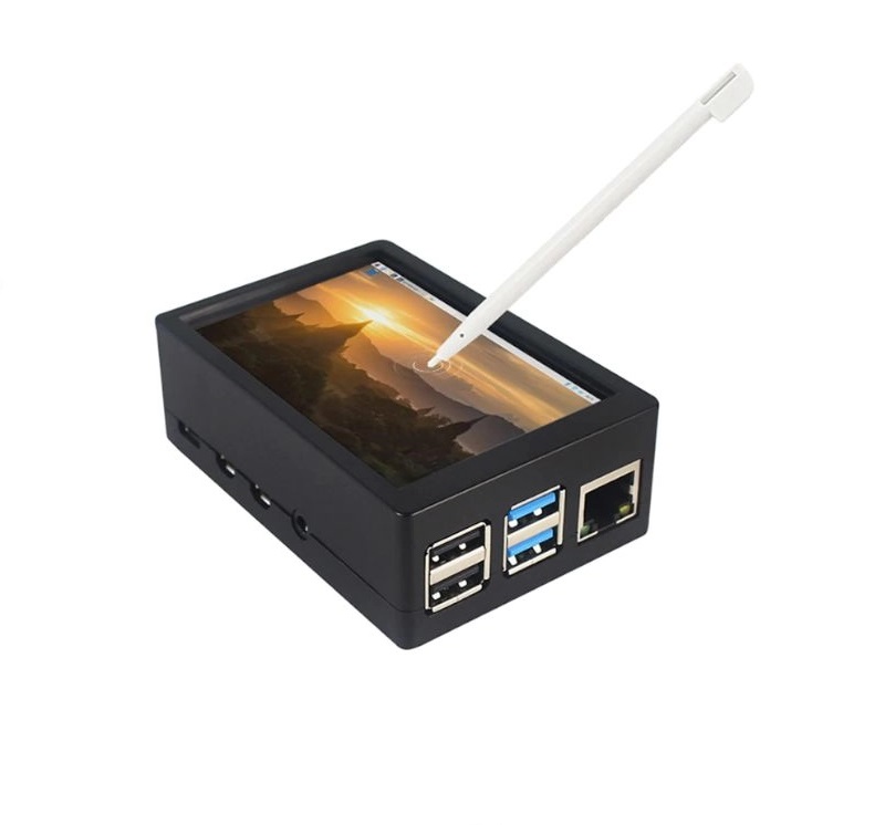 KIT PANTALLA TFT LCD 3.5" + CAJA ABS PARA RASPBERRY PI4