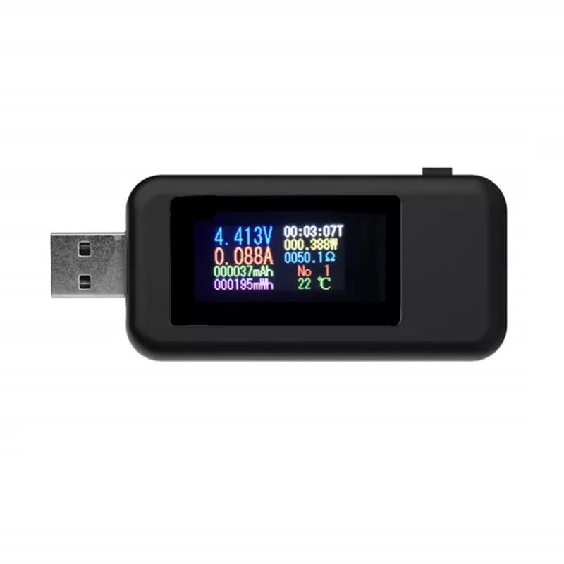 TESTER USB MULTIFUNCION 10en1 DIGITAL DC4-30V 0-6.5A