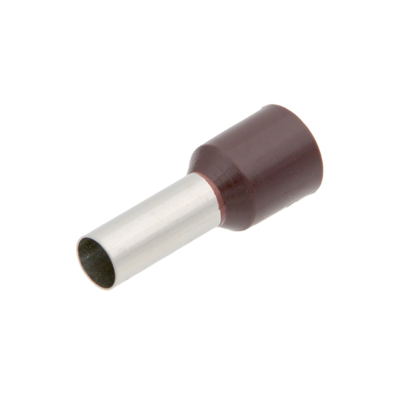 PUNTERA HUECA AISLADA Ø4.9mm 10.00mm² (AWG7) MARRÓN