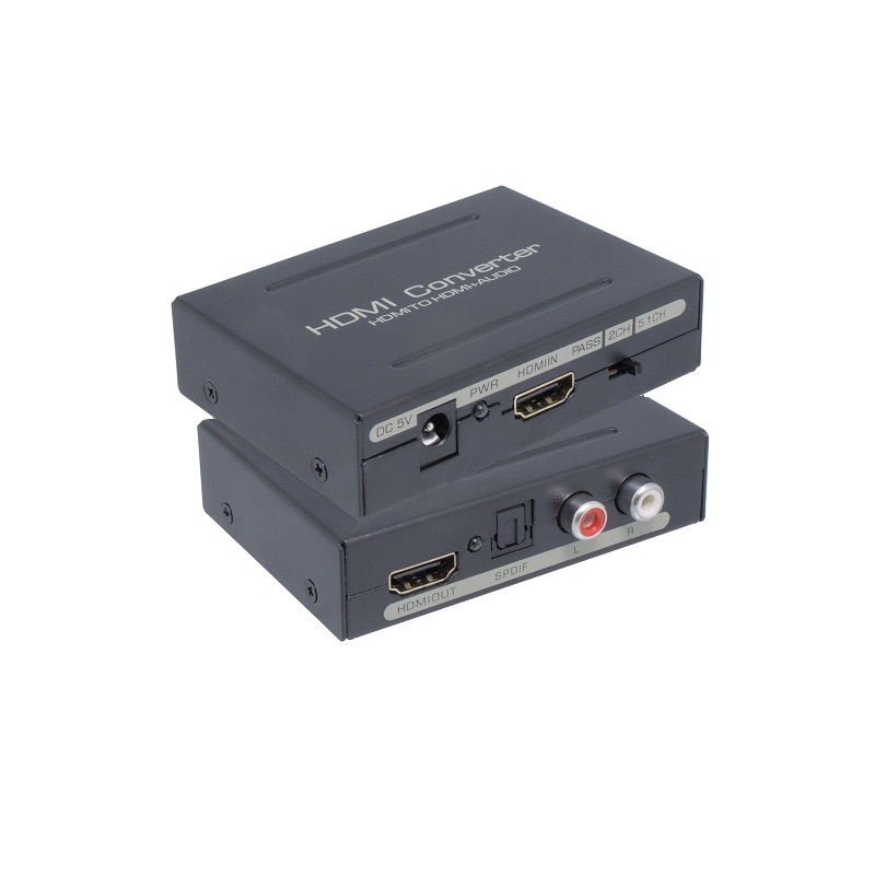 CONVERTIDOR AUDIO HDMI A HDMI+2 RCA+TOSLINK
