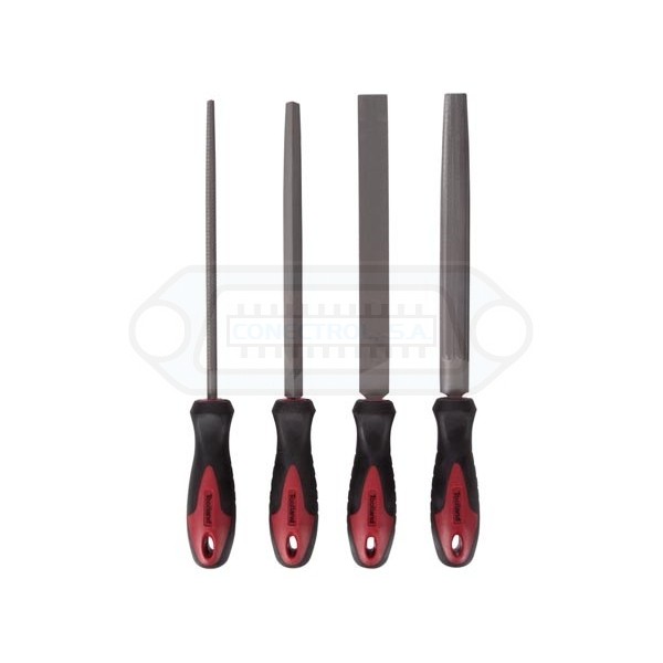JUEGO CON LIMAS PARA ACERO 20CMS 8" 4 UDS.