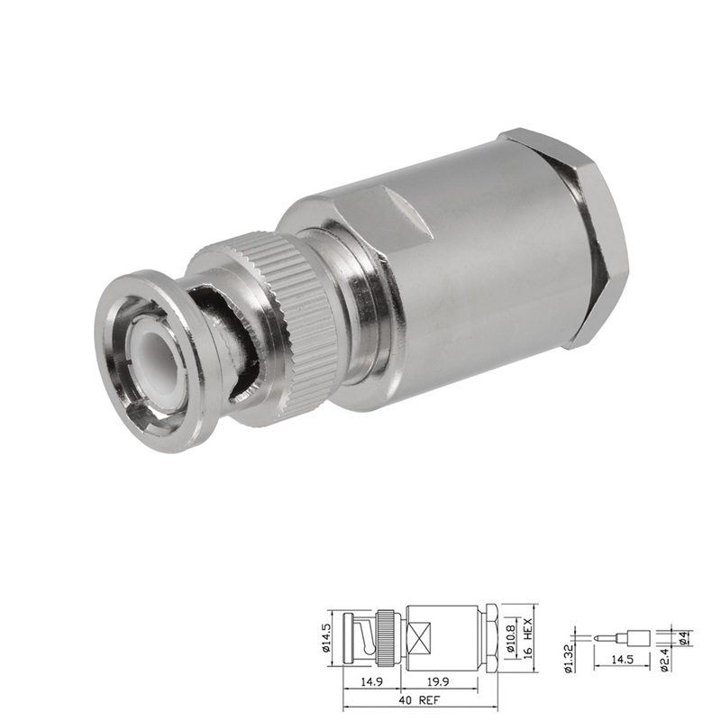 CONECTOR BNC MACHO RECTO SOLDAR RG11/213