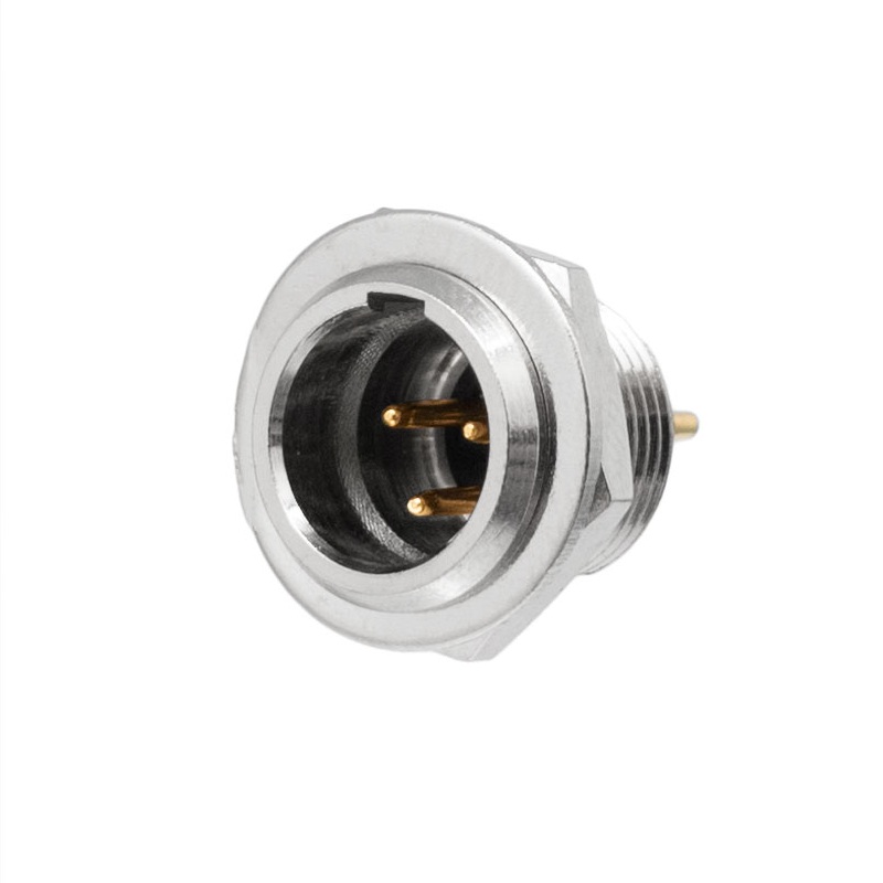 CONECTOR MINI XLR 3P MACHO CHASIS ROSCA