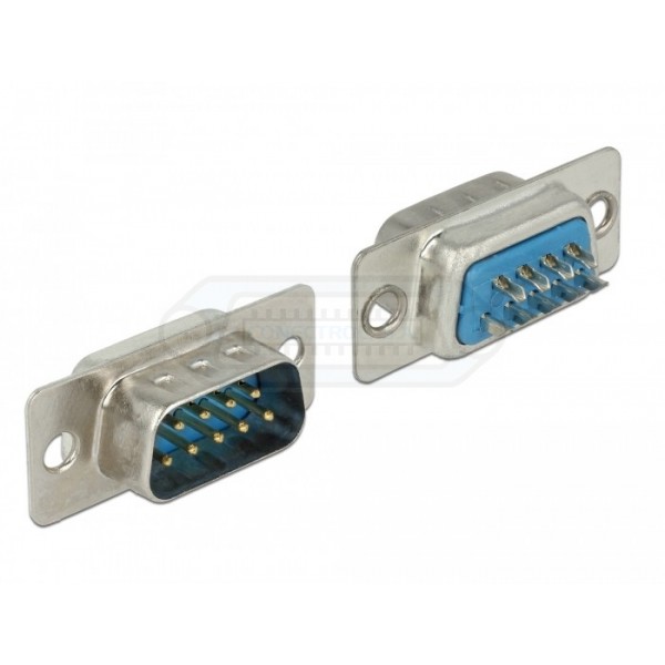 CONECTOR SUB-D 9P MACHO AÉREO SOLDAR