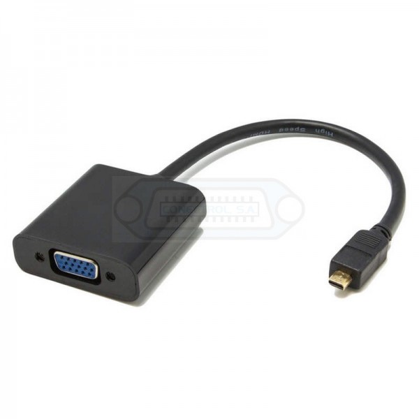 CONVERSOR VÍDEO MICRO HDMI A VGA