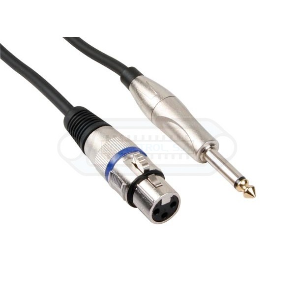 CABLE AUDIO XLR 3P HEMBRA - JACK 6.3mm MACHO MONO 2m