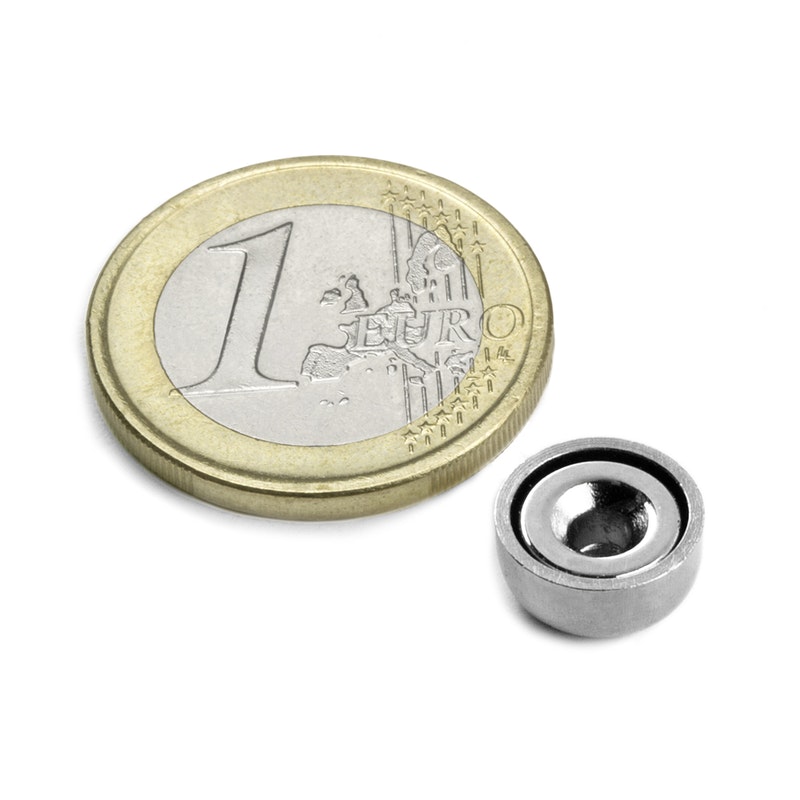 IMÁN DE NEODIMIO RECIPIENTE AVELLANADO Ø10mm 1.3Kg N38