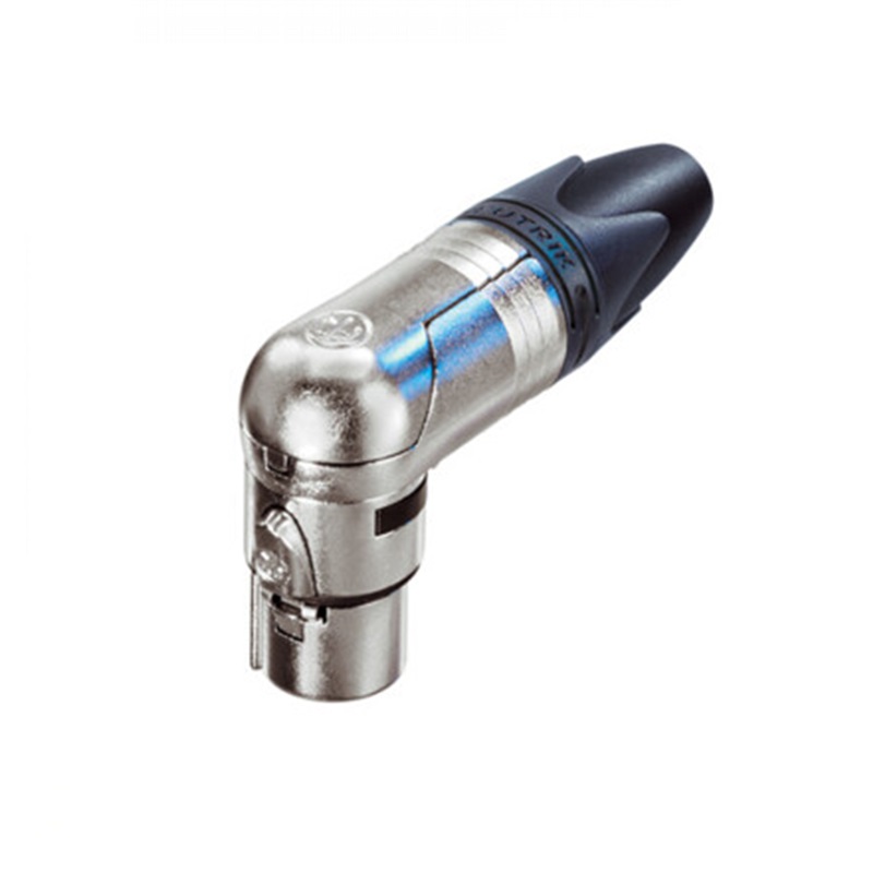 CONECTOR XLR 4P HEMBRA AÉREO 90º NEUTRIK NÍQUEL/PLATA