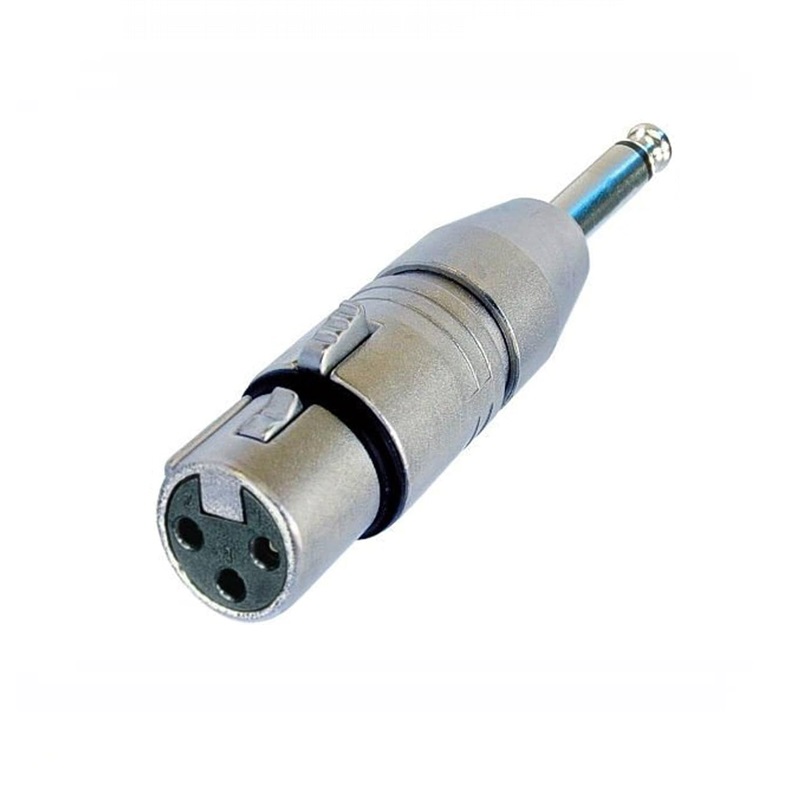 ADAPTADOR XLR 3P HEMBRA - JACK 6.3mm MACHO MONO NEUTRIK