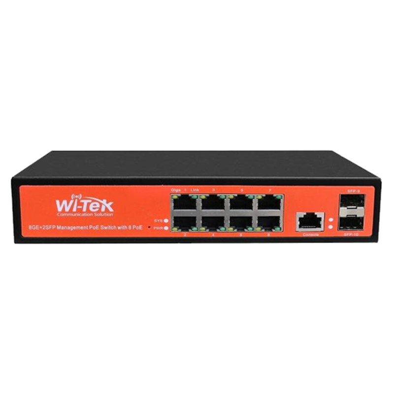 SWITCH PoE 802.3 AF/AT 8 GIGABIT+ 2 SFP GESTIONABLE 150W