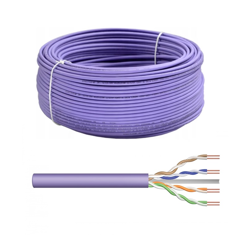 BOBINA CABLE U/UTP CAT6 AWG23 LSZH VIOLETA 100m