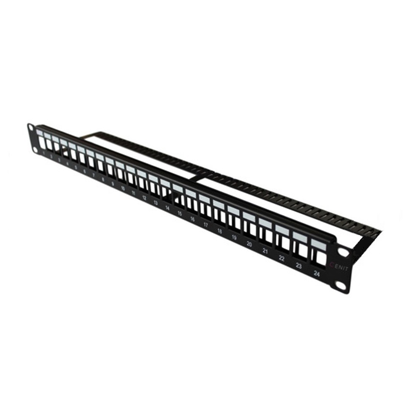 PANEL 19" VACÍO 1U 24P RJ45 C/ ORGANIZADOR