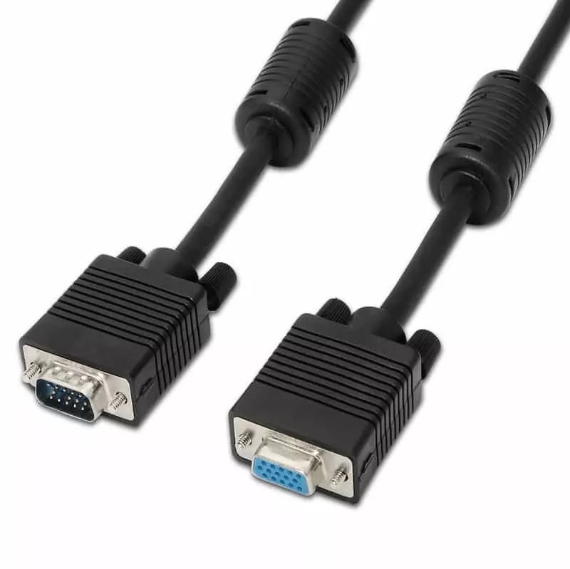 CABLE SVGA HDB15 M-H CON FERRITA NEGRO 1.8M