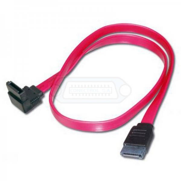 CABLE DE DATOS S-ATA II/III 0.75MTS ANGULADO-RECTO