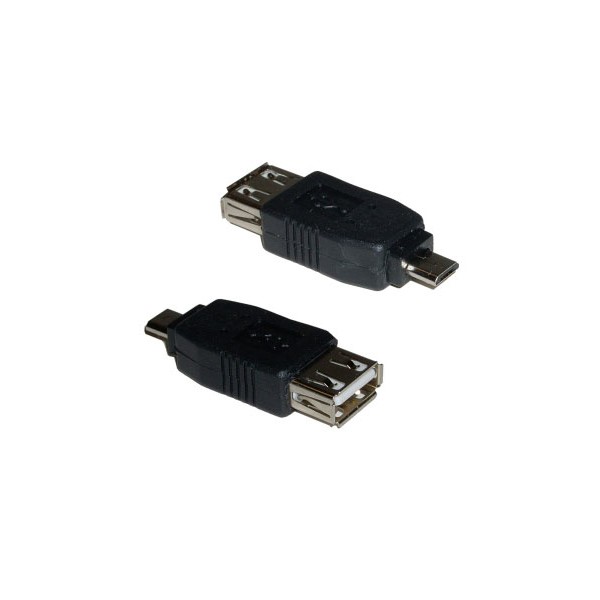 ADAPTADOR OTG USB MICRO-B MACHO - USB-A HEMBRA COMPACTO