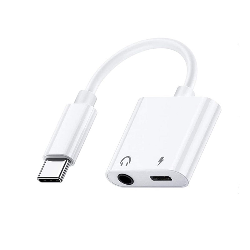 ADAPTADOR USB-C - JACK 3.5mm + POWER USB-C CABLE 0.15m