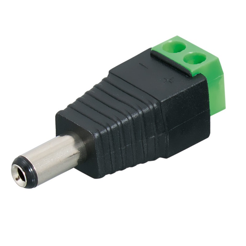 CONECTOR RÁPIDO JACK DC HEMBRA Ø5.5x2.1mm BORNA TORNILLO