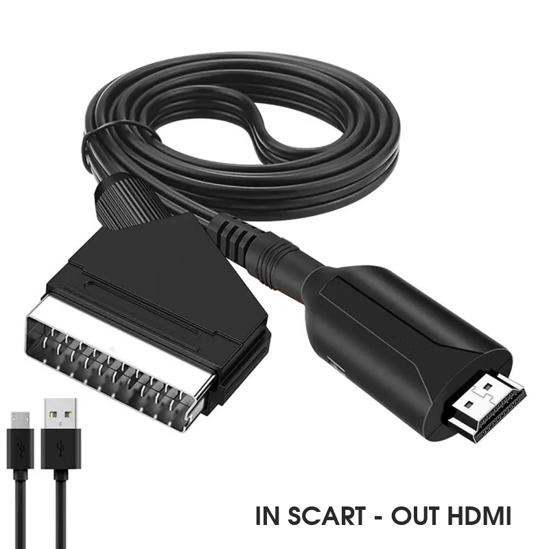 CONVERSOR AV SCART A HDMI 1080P/720P CABLE 1m