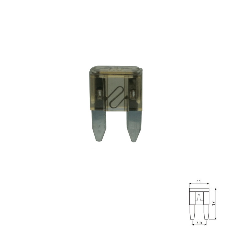 FUSIBLE LAMINADO MINI 11MM COCHE 7.5A MARRÓN