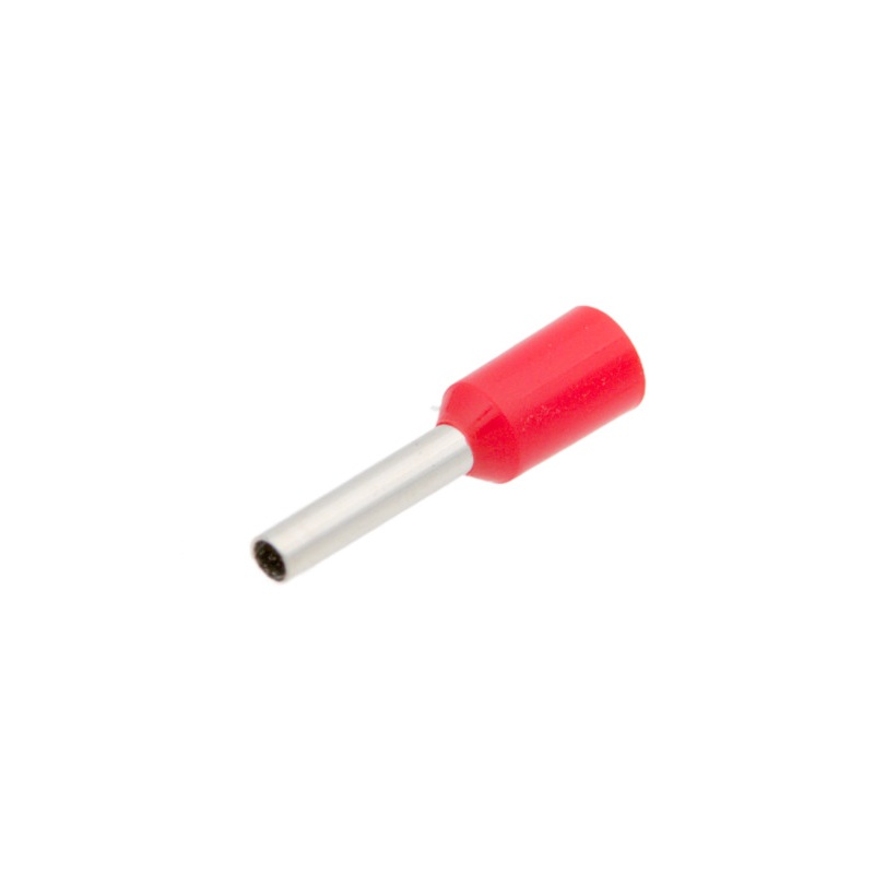 PUNTERA HUECA AISLADA Ø1.7mm 1.00mm² (AWG18) ROJO